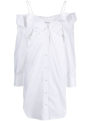 

Cold-shoulder shirtdress, Alexander Wang Cold-shoulder shirtdress