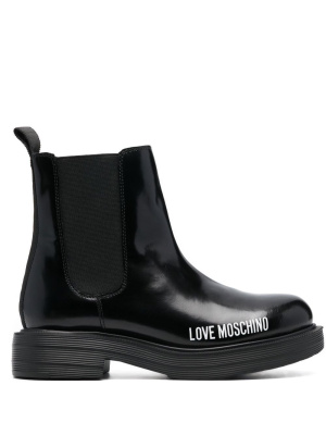 

Logo-print ankle-boots, Love Moschino Logo-print ankle-boots