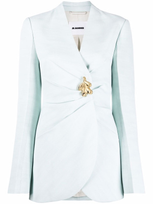 

Brooch-detail tailored blazer, Jil Sander Brooch-detail tailored blazer