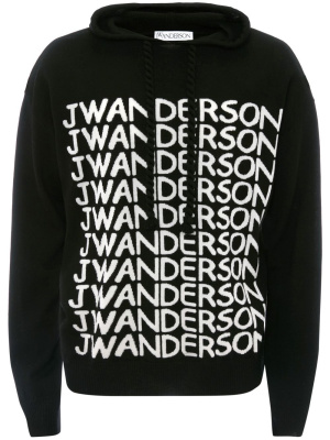 

Logo-print cotton hoodie, JW Anderson Logo-print cotton hoodie