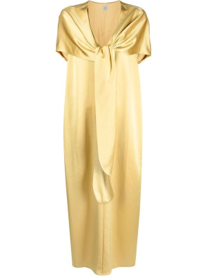 

Knot-detail cape dress, TOTEME Knot-detail cape dress