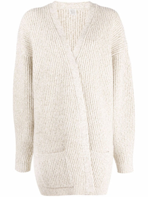

Ribbed-knit V-neck cardigan, TOTEME Ribbed-knit V-neck cardigan
