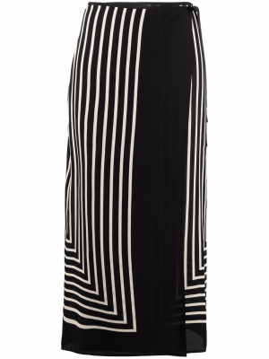 

Striped silk wrap skirt, TOTEME Striped silk wrap skirt