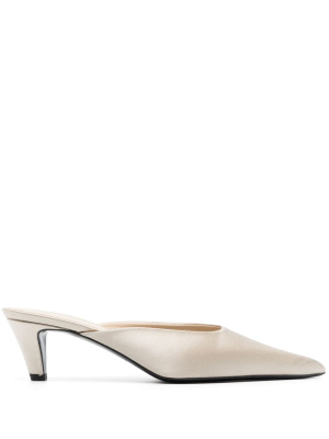 

55mm pointed-toe satin mules, TOTEME 55mm pointed-toe satin mules
