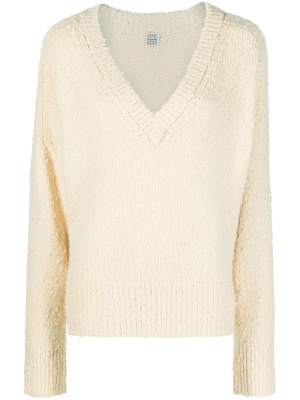 

V-neck textured jumper, TOTEME V-neck textured jumper