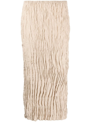 

Crinkled high-waist midi skirt, TOTEME Crinkled high-waist midi skirt