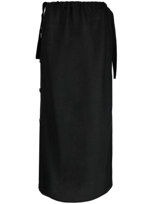 

Side-button drawstring midi skirt, TOTEME Side-button drawstring midi skirt