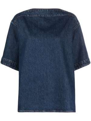 

Short-sleeve denim top, TOTEME Short-sleeve denim top