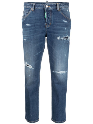 

Distressed slim-fit cropped jeans, Dsquared2 Distressed slim-fit cropped jeans