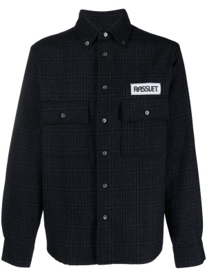 

Logo-patch check-pattern shirt, PACCBET Logo-patch check-pattern shirt