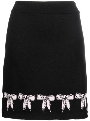 

Bow intarsia-knit skirt, Boutique Moschino Bow intarsia-knit skirt