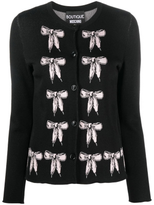 

Bow-print button-up cardigan, Boutique Moschino Bow-print button-up cardigan