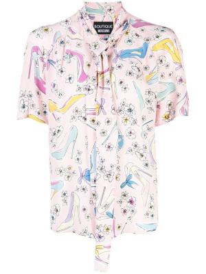

Shoe floral-print blouse, Boutique Moschino Shoe floral-print blouse