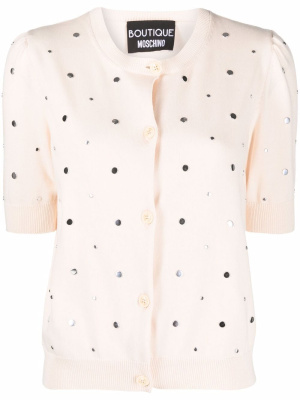 

Stud-embellished short-sleeve cardigan, Boutique Moschino Stud-embellished short-sleeve cardigan