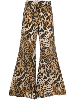 

Leopard-print flared trousers, Boutique Moschino Leopard-print flared trousers