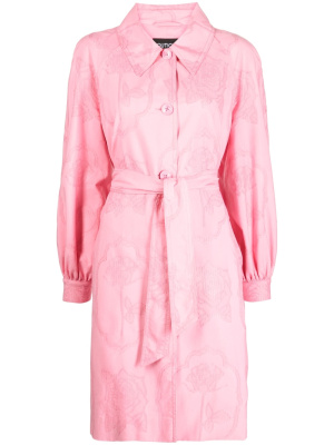 

Belted-waist embroidered dress, Boutique Moschino Belted-waist embroidered dress