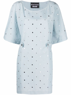 

Short-sleeved studded dress, Boutique Moschino Short-sleeved studded dress