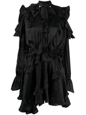 

Creased ruffled cocktail dress, Off-White Creased ruffled cocktail dress
