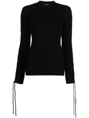 

Lace-detail ribbed top, Off-White Lace-detail ribbed top