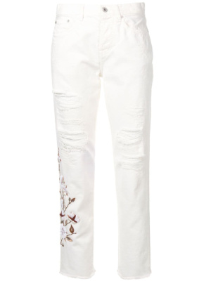 

Distressed flowers jeans, Off-White Distressed flowers jeans