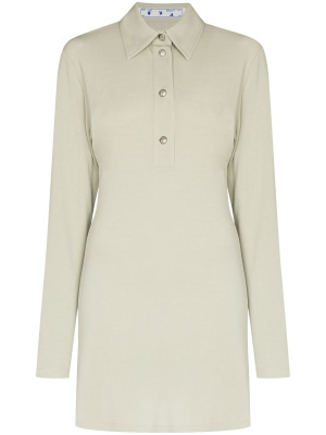 

Polo collar long-sleeve dress, Off-White Polo collar long-sleeve dress