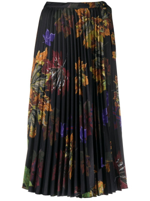 

Floral print pleated midi skirt, Off-White Floral print pleated midi skirt