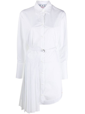 

Slogan-print shirt dress, Off-White Slogan-print shirt dress