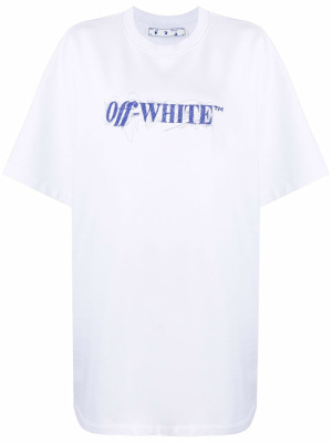 

Logo-print T-shirt dress, Off-White Logo-print T-shirt dress