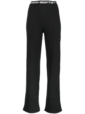 

Logo-waistband straight-leg trousers, Off-White Logo-waistband straight-leg trousers