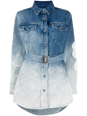 

Gradient denim shirt dress, Off-White Gradient denim shirt dress