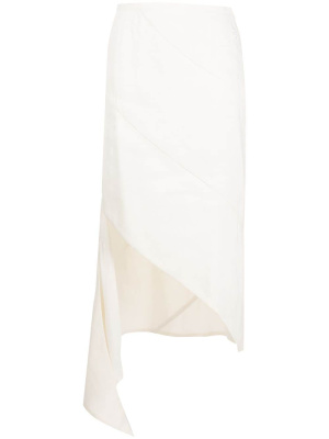 

Draped asymmetric pencil skirt, Off-White Draped asymmetric pencil skirt