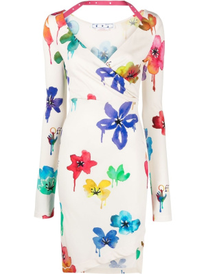 

Twisted floral dress, Off-White Twisted floral dress