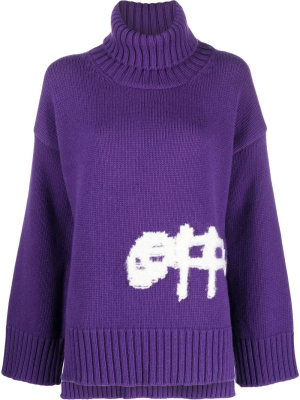 

Logo-appliqué oversized jumper, Off-White Logo-appliqué oversized jumper