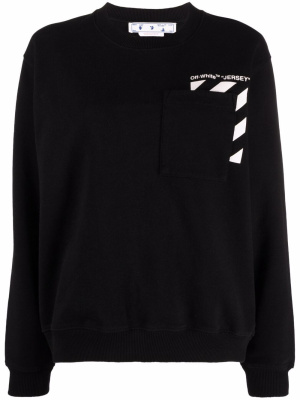 

Marker logo-print crew-neck sweatshirt, Off-White Marker logo-print crew-neck sweatshirt