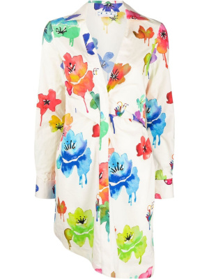 

Floral-print draped shirt, Off-White Floral-print draped shirt