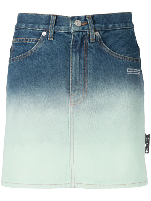 

High-waisted ombré denim skirt, Off-White High-waisted ombré denim skirt