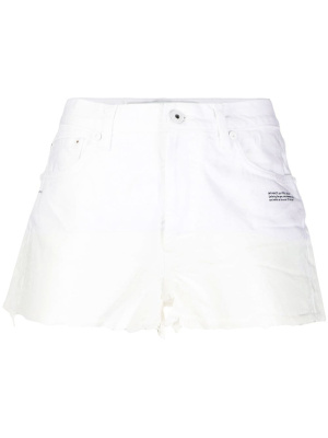 

Dipped hem denim shorts, Off-White Dipped hem denim shorts
