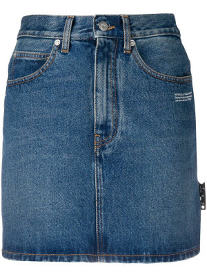 

Logo print denim skirt, Off-White Logo print denim skirt
