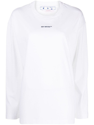 

Logo-print long-sleeve T-shirt, Off-White Logo-print long-sleeve T-shirt