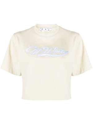 

Logo-print cropped T-shirt, Off-White Logo-print cropped T-shirt