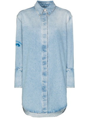 

Face print denim shirt dress, Off-White Face print denim shirt dress
