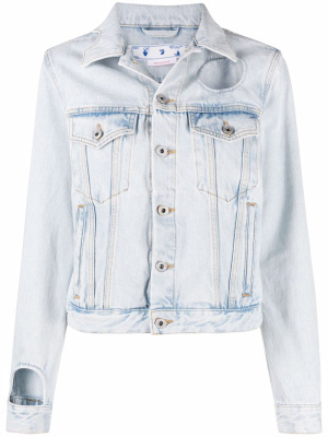 

Cut-out detail denim jacket, Off-White Cut-out detail denim jacket