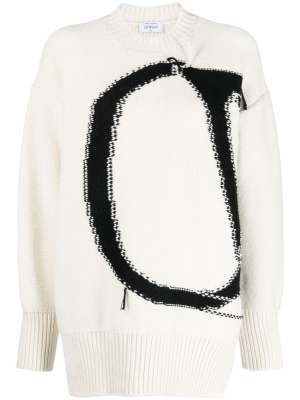 

Ow Maxi logo-intarsia jumper, Off-White Ow Maxi logo-intarsia jumper