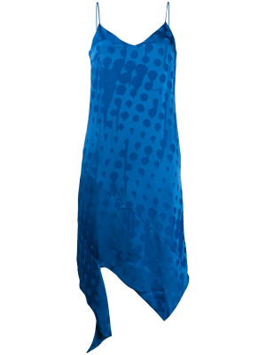 

Jacquard-woven slip dress, Off-White Jacquard-woven slip dress
