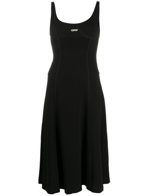 

Printed logo flared dress, Off-White Printed logo flared dress