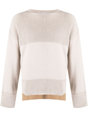 

Colour-block ribbed-knit jumper, Off-White Colour-block ribbed-knit jumper