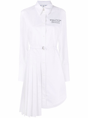 

Popeline asymmetric shirt dress, Off-White Popeline asymmetric shirt dress