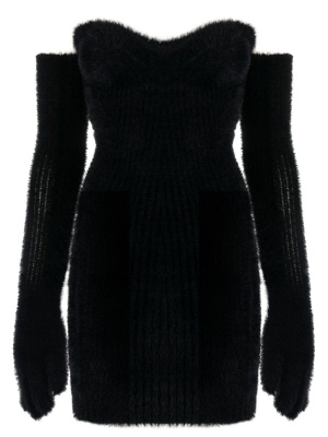 

Fuzzy Gloves strapless minidress, Off-White Fuzzy Gloves strapless minidress
