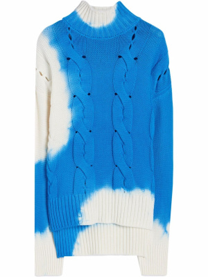 

Tie-dye cable-knit jumper, Off-White Tie-dye cable-knit jumper