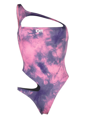 

Cut-out tie-dye swimsuit, Off-White Cut-out tie-dye swimsuit